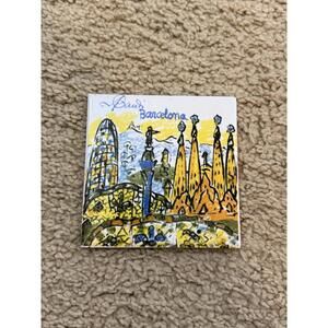 Barcelona Gaudi Ceramic Tile Souvenir Sagrada Familia Spain